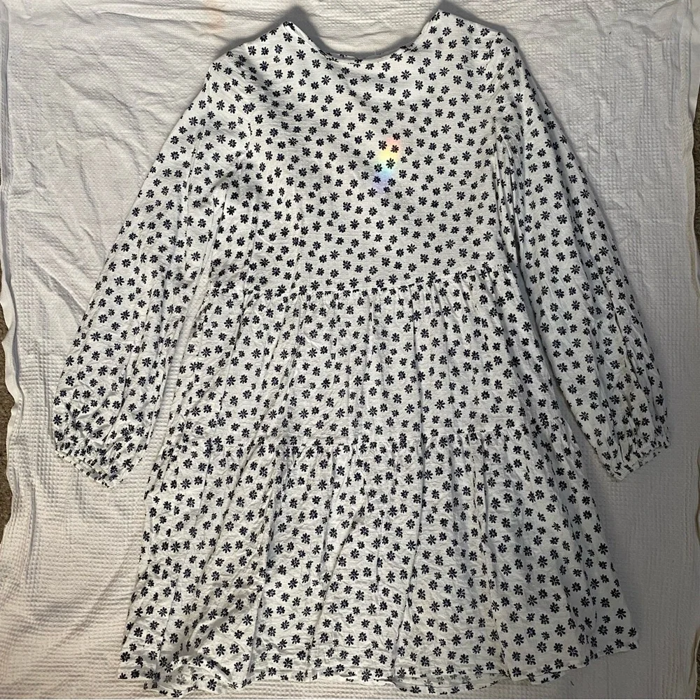 Nasty Gal Long Sleeve Tiered Mini Smock Dress - Picture 1 of 7
